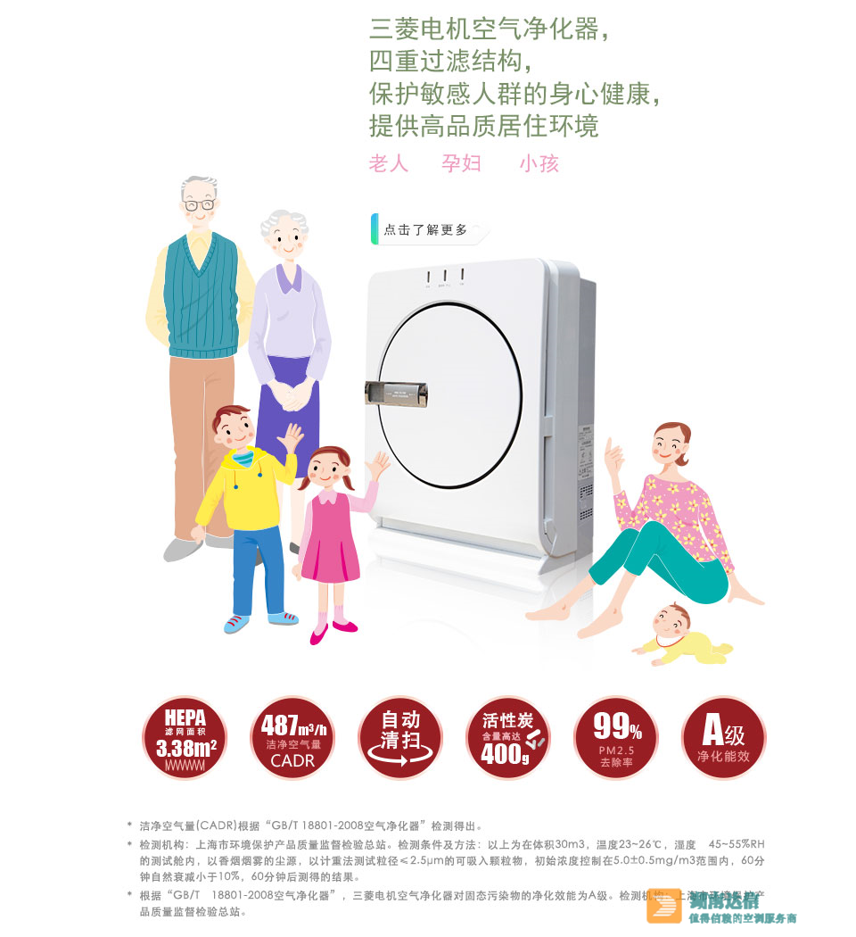 三菱電機(jī)空氣凈化器功能